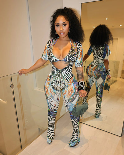 TAYA Two-piece Flared Jumpsuit