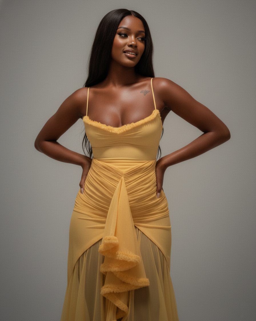 CYNTHIA Ruffled Maxi Dress