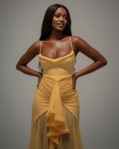 CYNTHIA Ruffled Maxi Dress