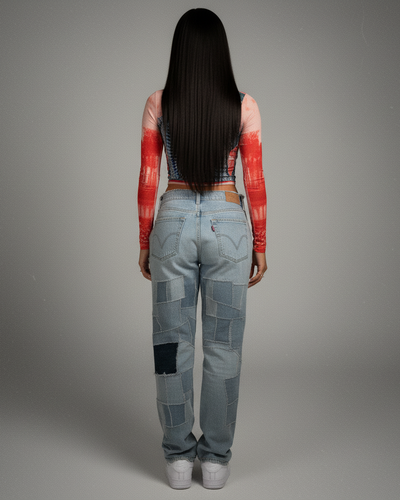 MACIE Mesh Printed Top