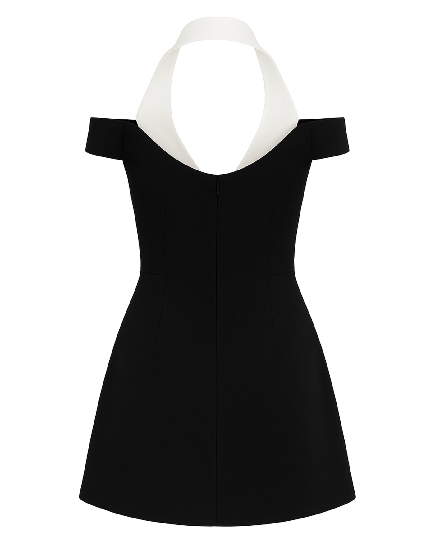 KATHERINE Off-Shoulder Halter Mini Dress