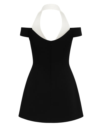 KATHERINE Off-Shoulder Halter Mini Dress