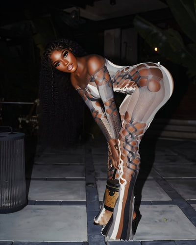 GLORIA Striped Cut-out Jumpsuit