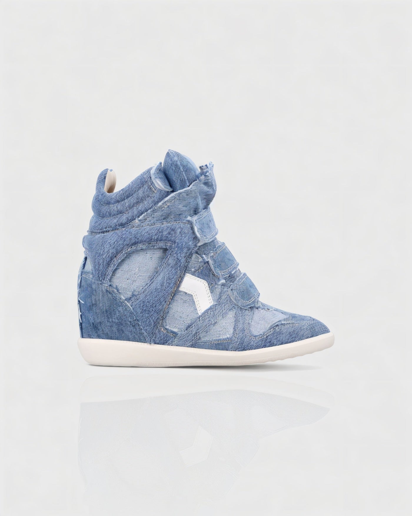 AZURA Suede High-Top Wedge Sneakers