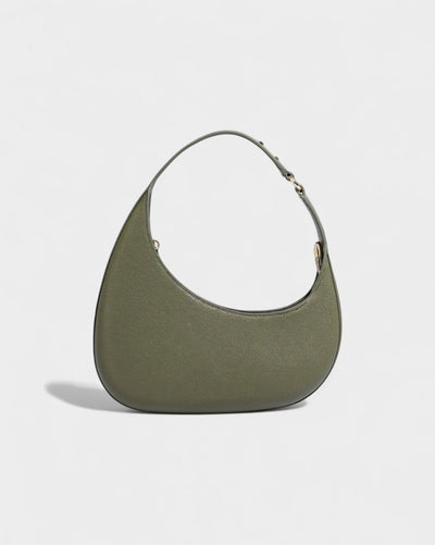 BELVIA Faux Leather Crescent Bag