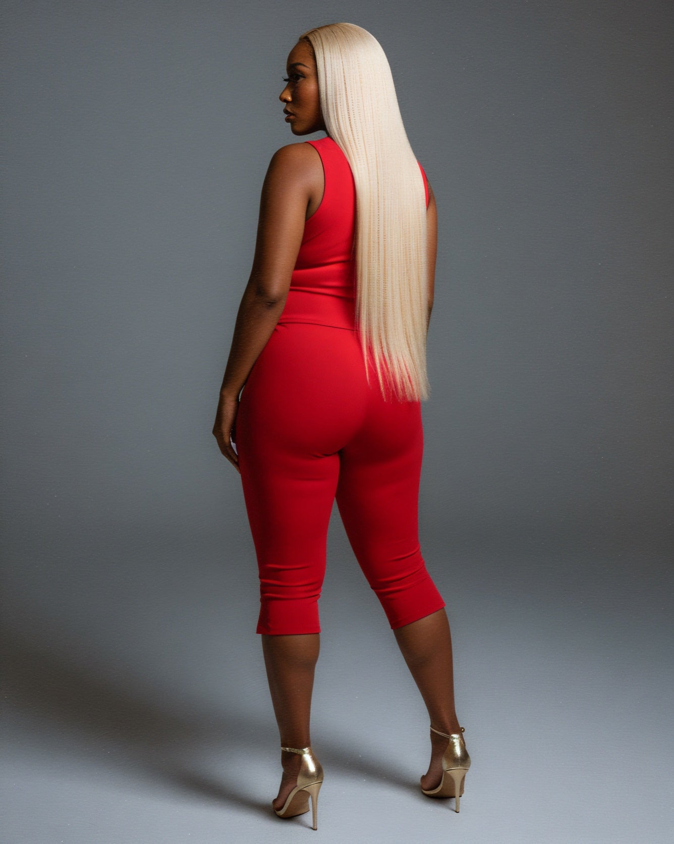 RAFAELA Cutout Keyhole Top & Capri Pant Set