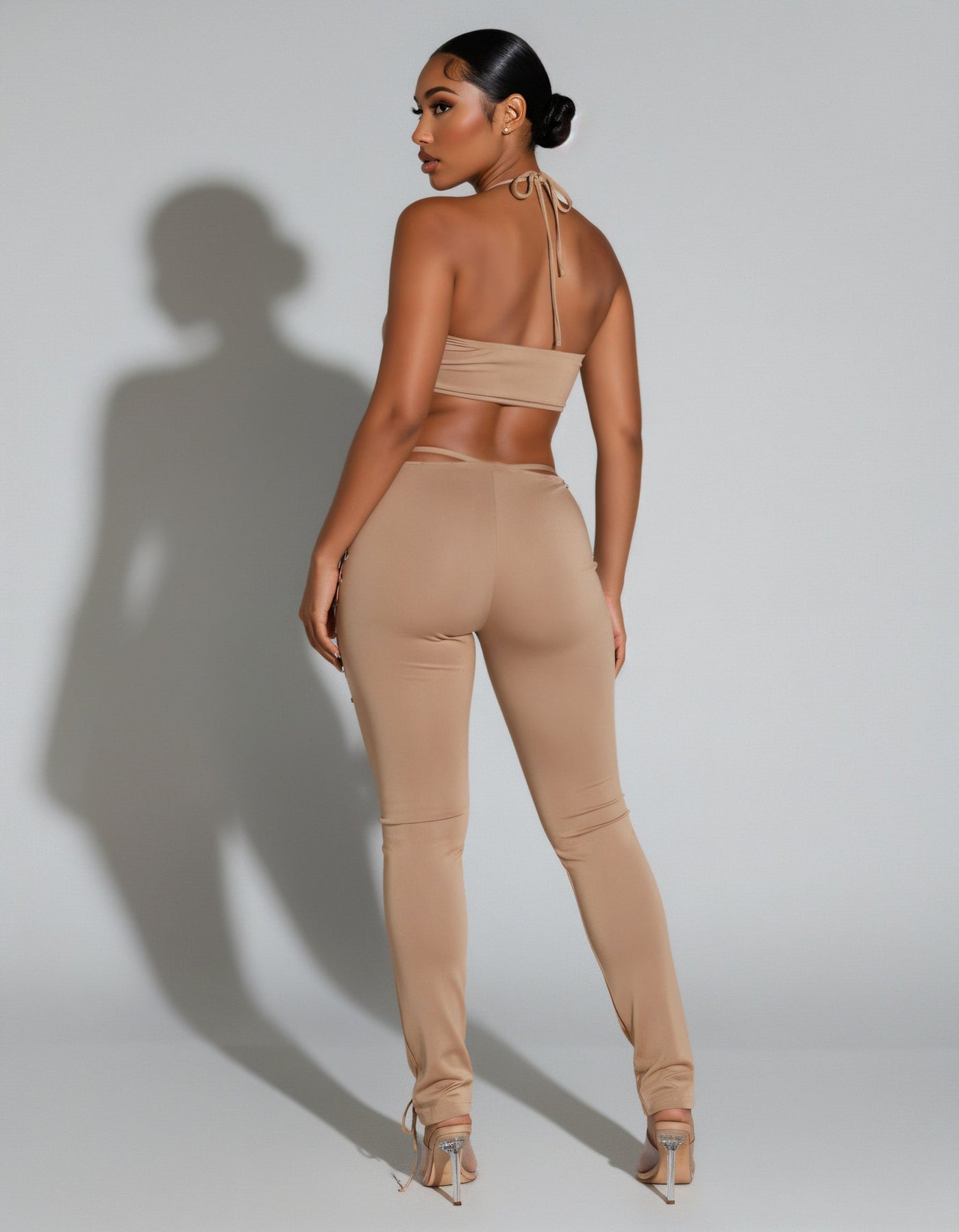 SORELA Crop Top & Lace-up Pants Set