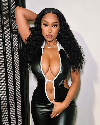 RAQUEL Faux Leather Jumpsuit