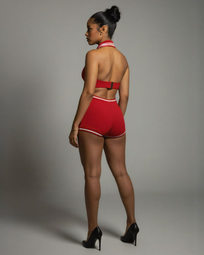 JEYNE Backless Halter Sleeveless Romper