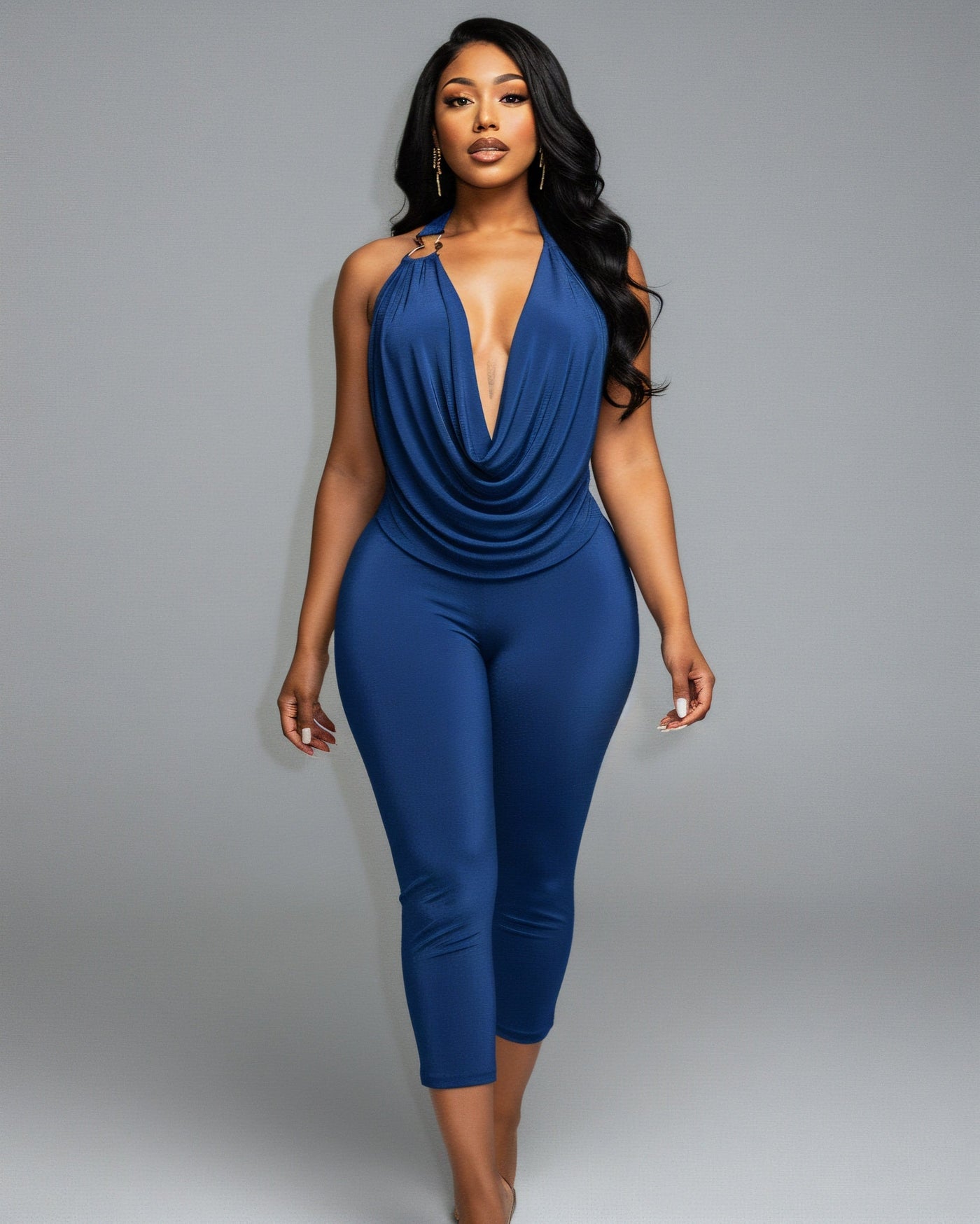 ALYNE Halter Neck Top & Capri Pants Set