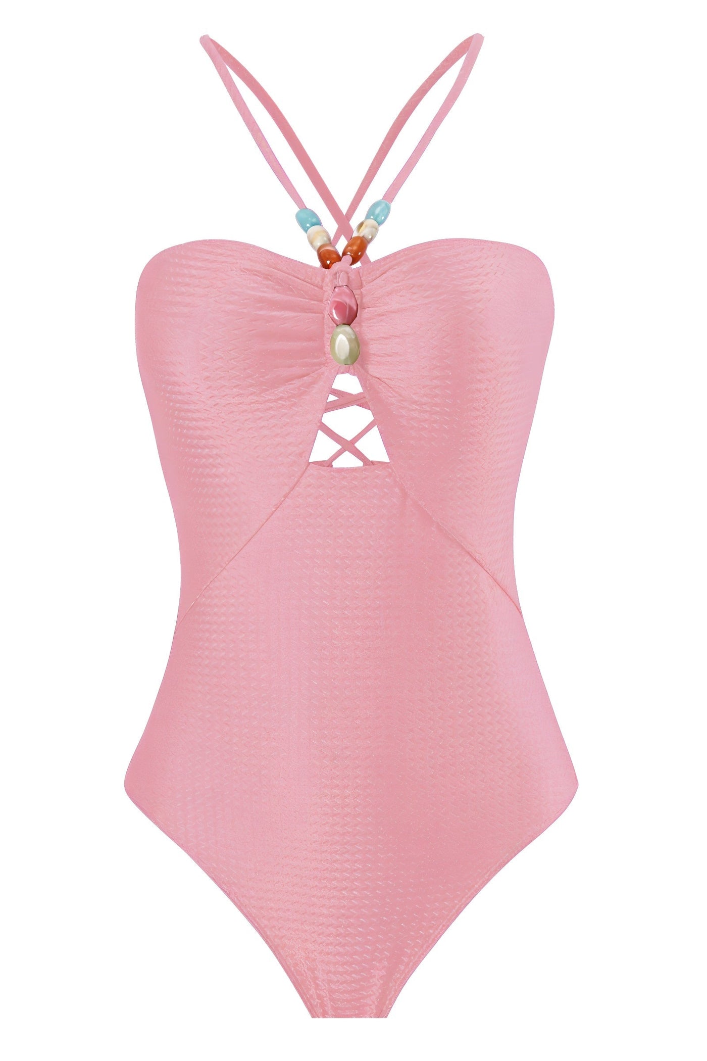 LOTTIE Beaded One-Piece Swimsuit & Tie Maxi Skirt Set