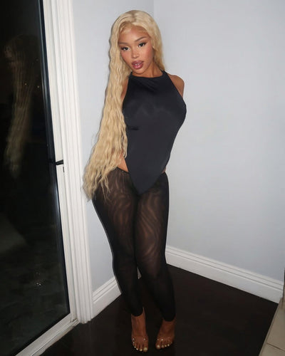 KIMBER Bodysuit & Mesh Leggings Set