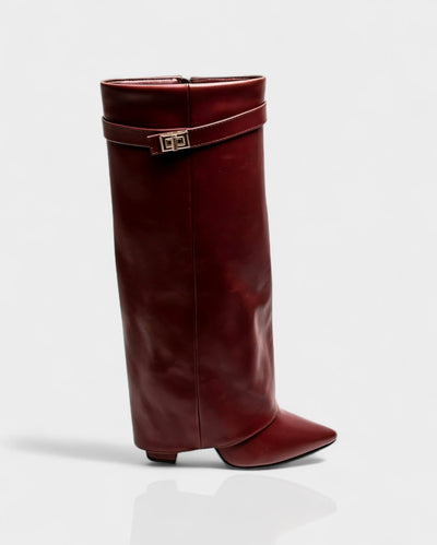 MAISY Straight Pointed-Toe Knee-High Boots