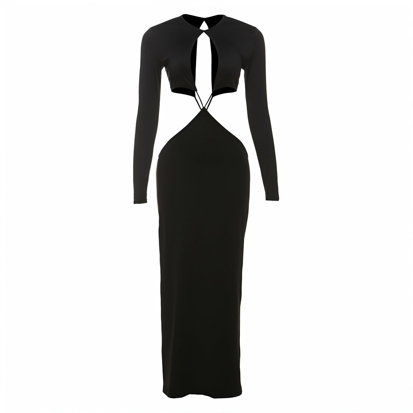 PARKER Long Sleeve Cut-out Maxi Dress