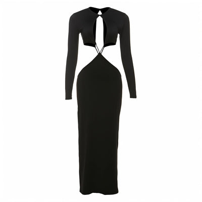 PARKER Long Sleeve Cut-out Maxi Dress