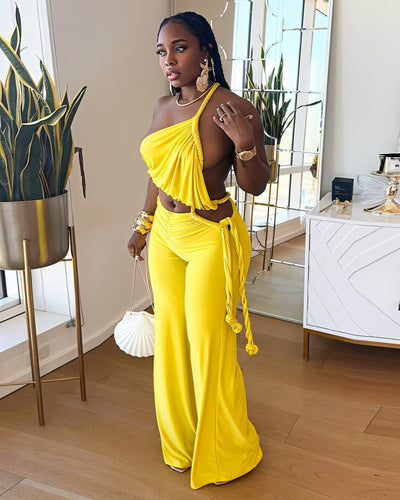 BASIA Rope Detail Wide-Leg Jumpsuit