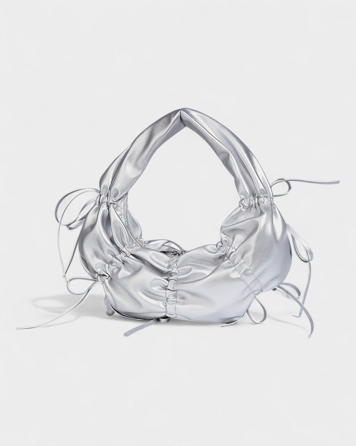 YONA Ruched Bow Shoulder Bag