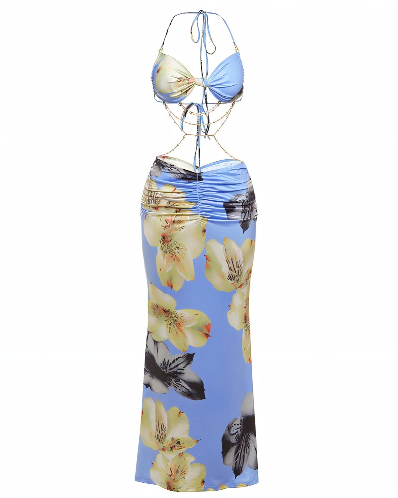 Zulema Chain Detail Cutout Maxi Dress