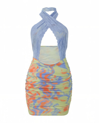 ELOISE Lace Cutout Mini Dress