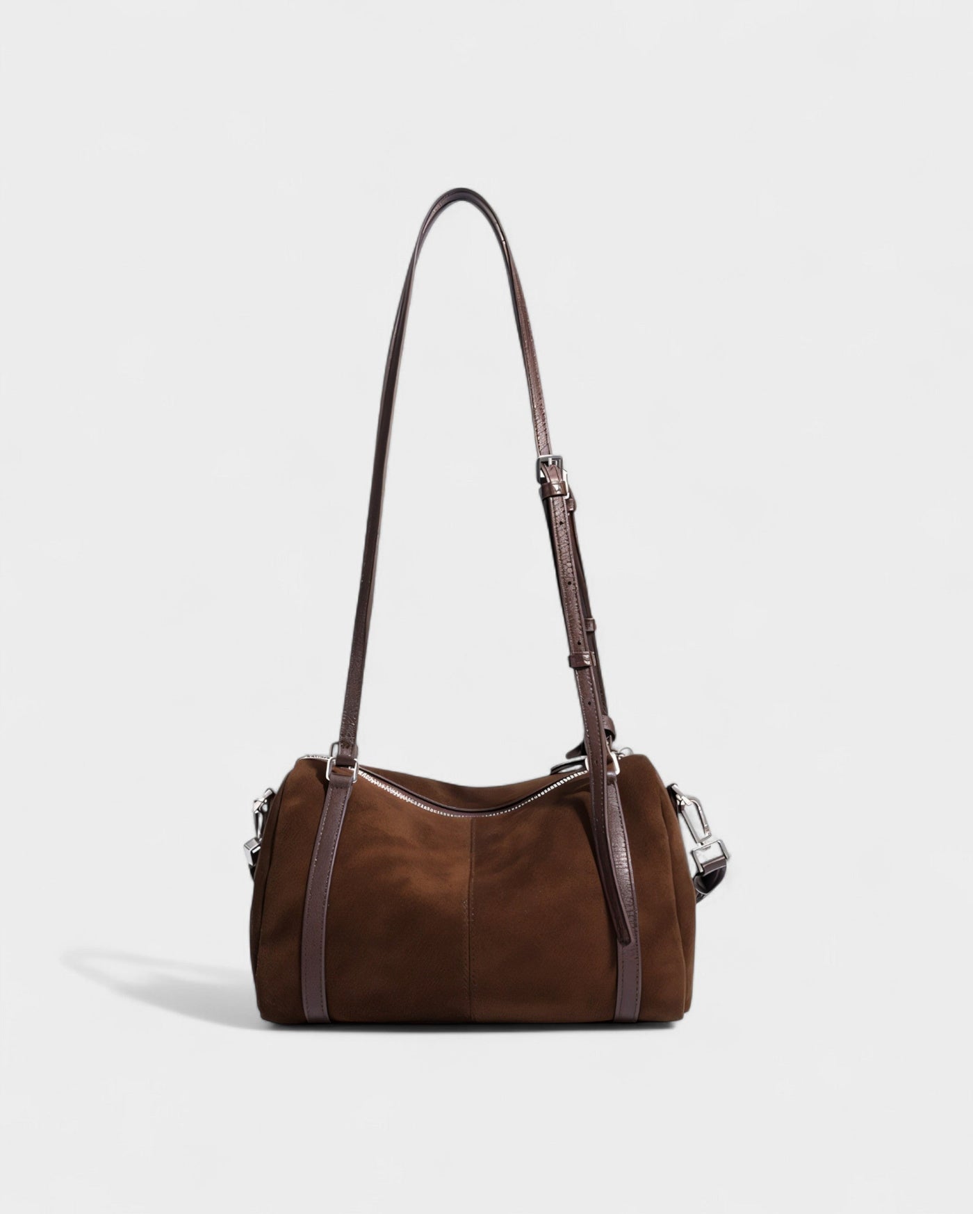RASOS Faux Suede Barrel Shoulder Bag