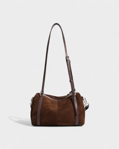 RASOS Faux Suede Barrel Shoulder Bag