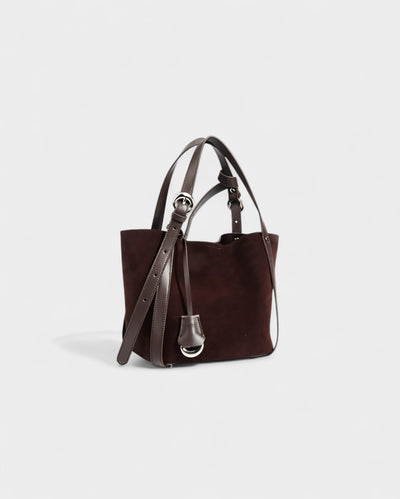 THESSA Faux Suede Shoulder Bag