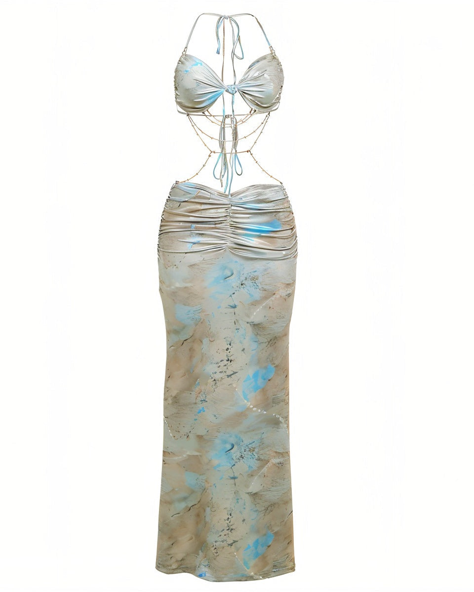 Zulema Chain Detail Cutout Maxi Dress