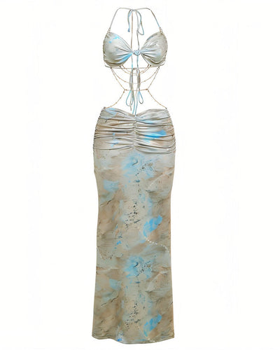 Zulema Chain Detail Cutout Maxi Dress