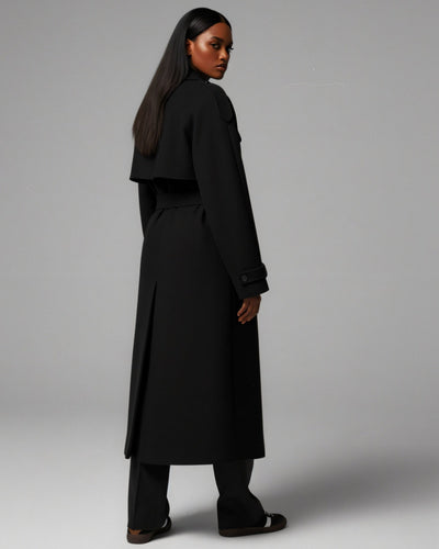 HATICE Belted Wool Trench Coat