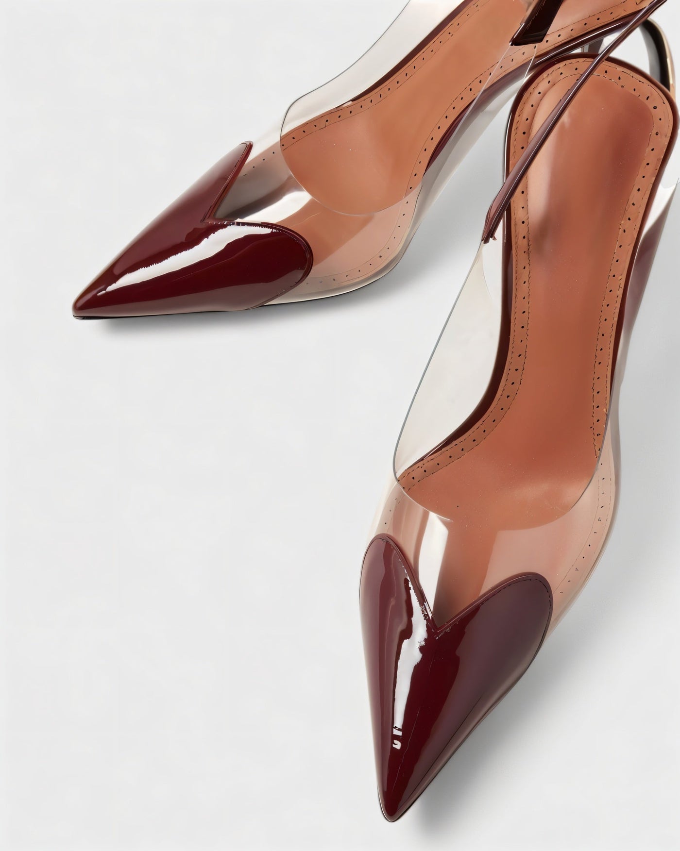 IRENE Clear Heart Detail Heels