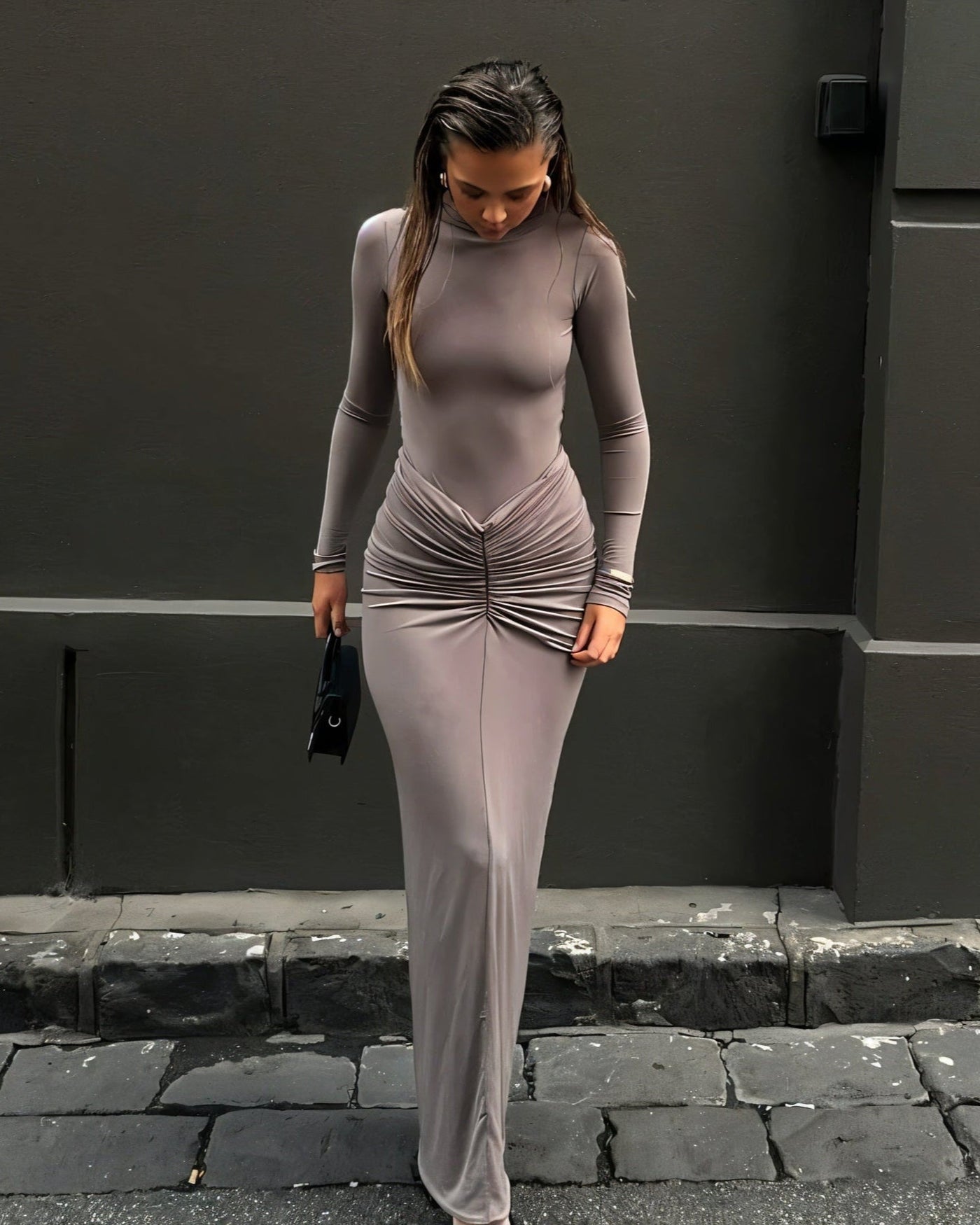 ALICE Ruched Maxi Dress