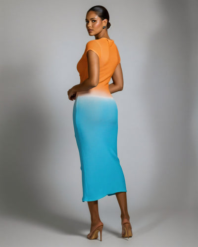 CAMILLA Ombre Knit Maxi Dress
