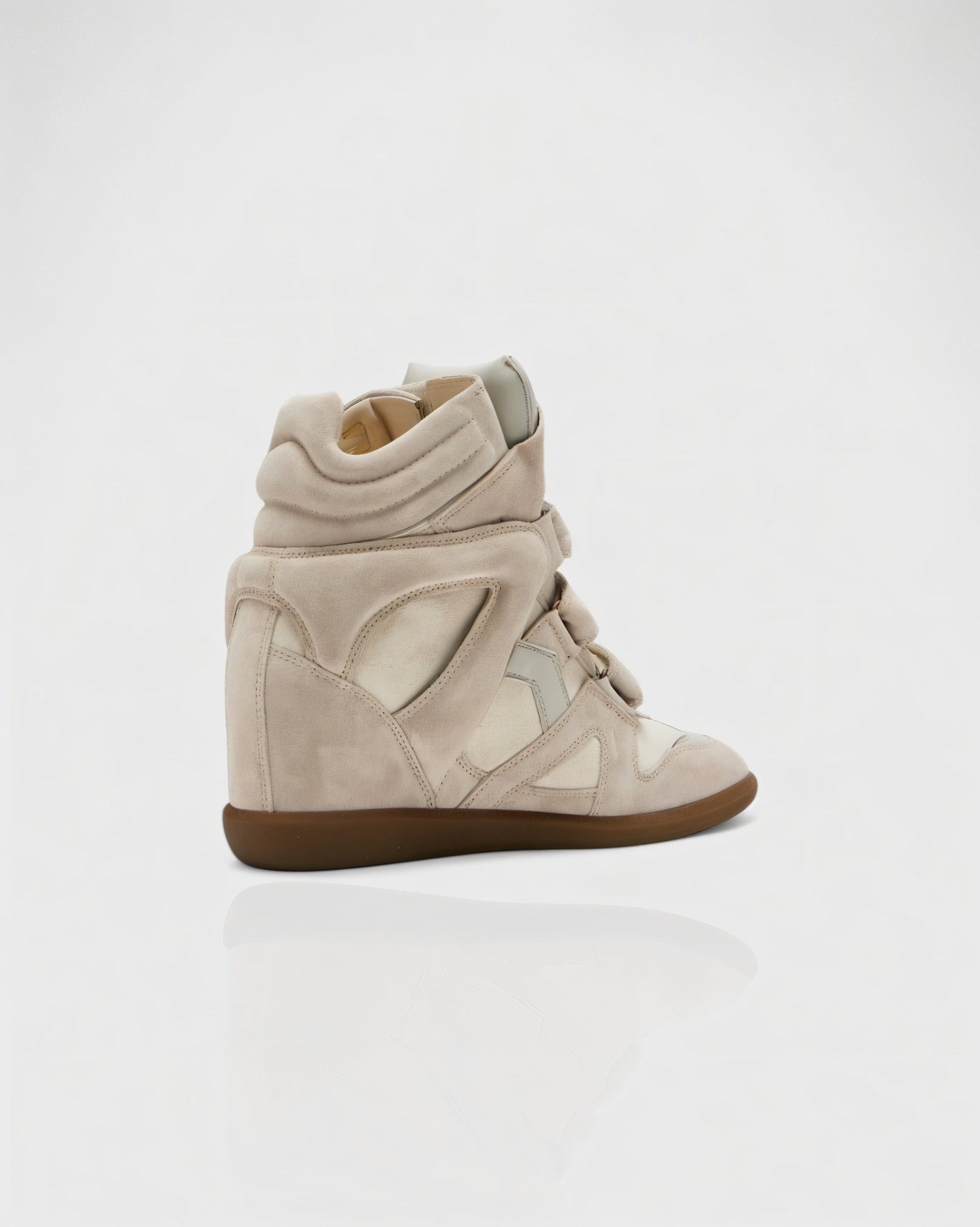 AZURA Suede High-Top Wedge Sneakers