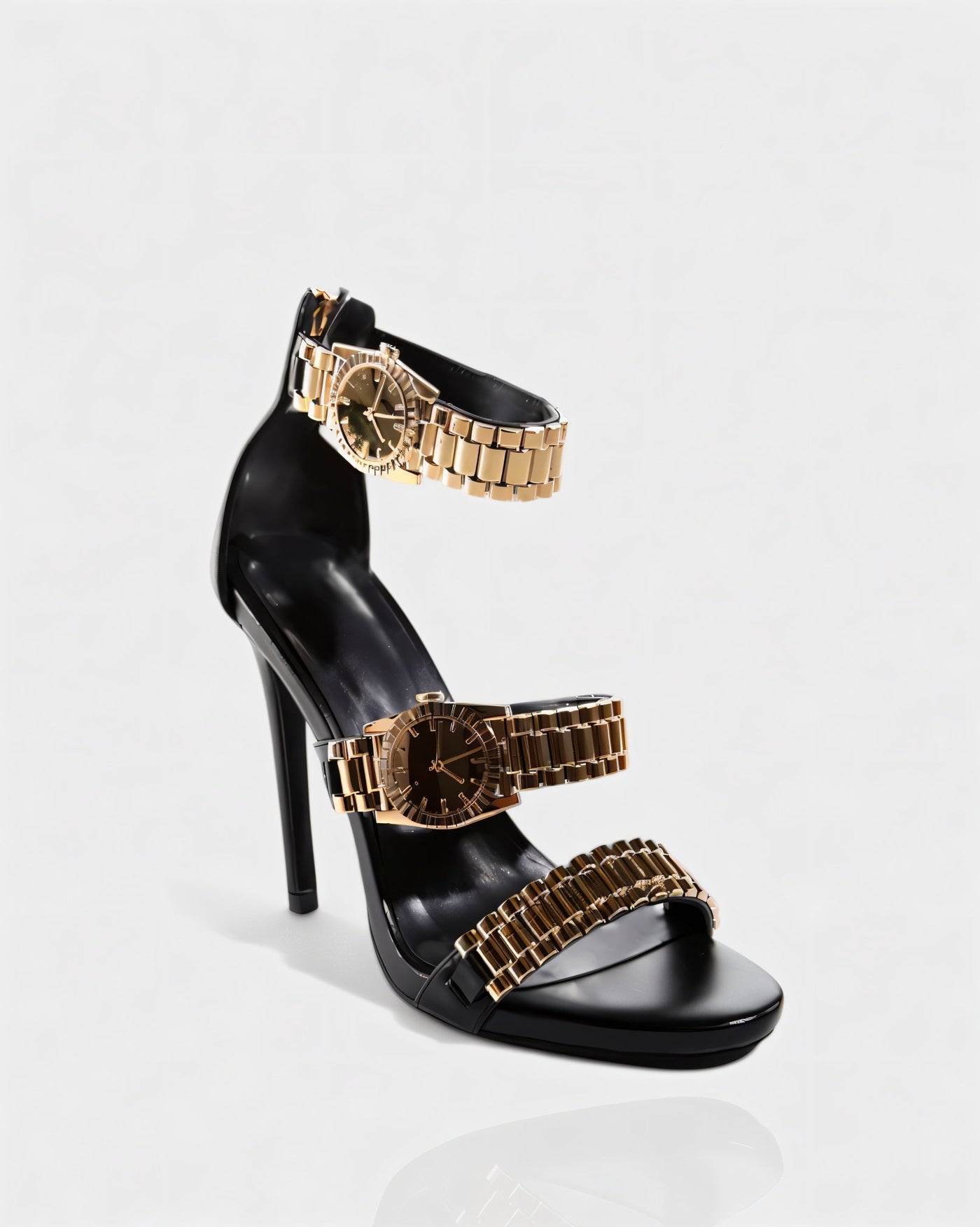 JILLY Watchband Strap Stiletto High Heels