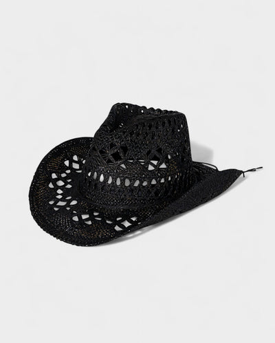 SHIELA Woven Raffia Cowboy Hat