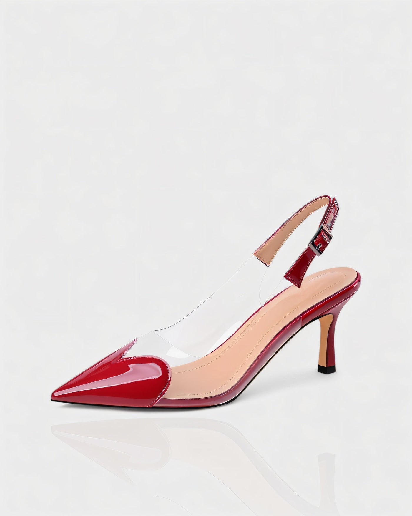 IRENE Clear Heart Detail Heels