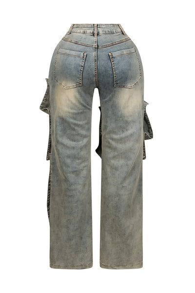 MAEVE Button Baggy Jeans