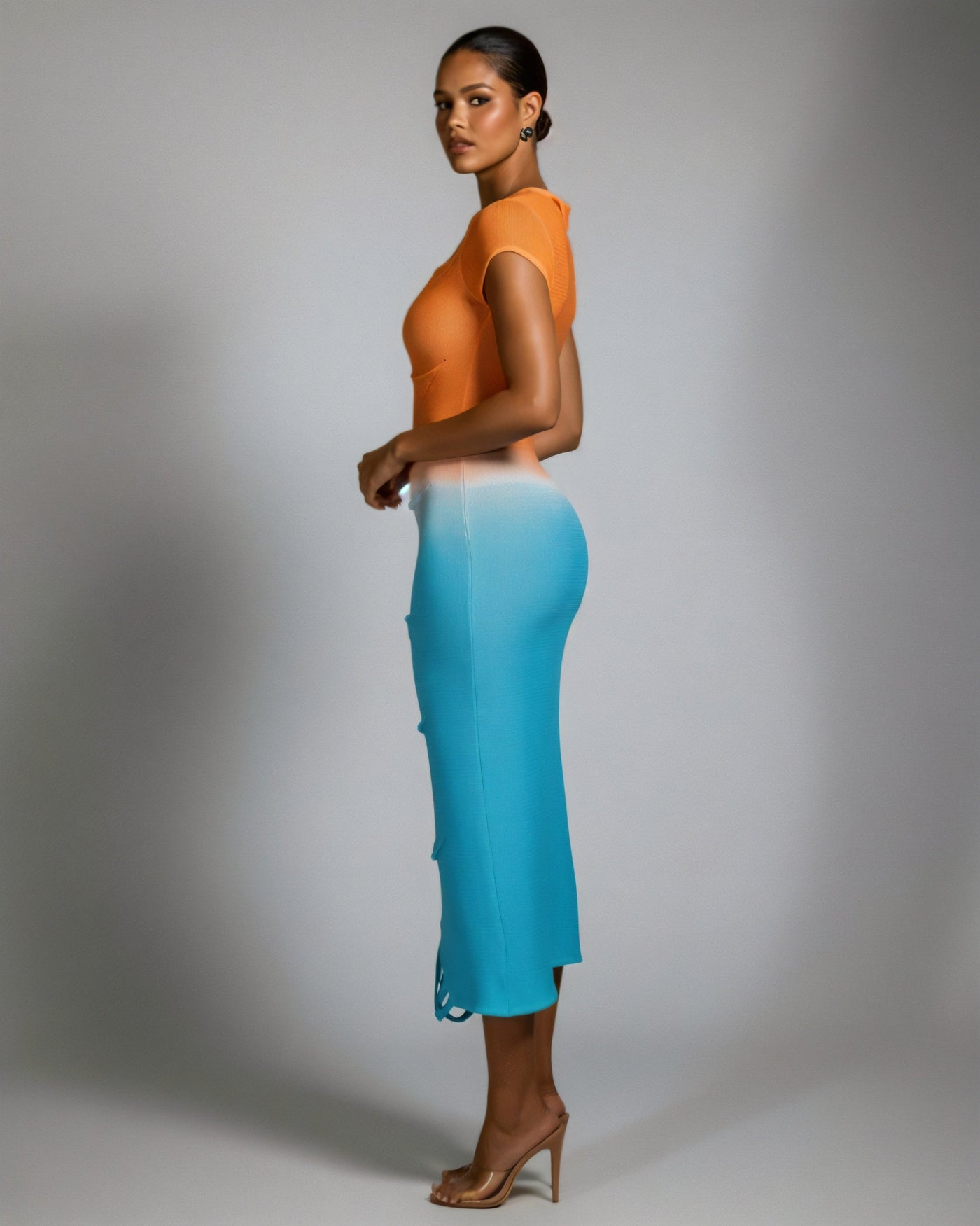 CAMILLA Ombre Knit Maxi Dress