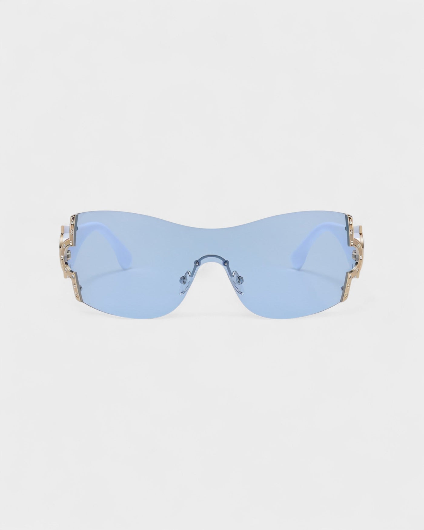 YORAYA Shield Rimless Oversized Sunglasses