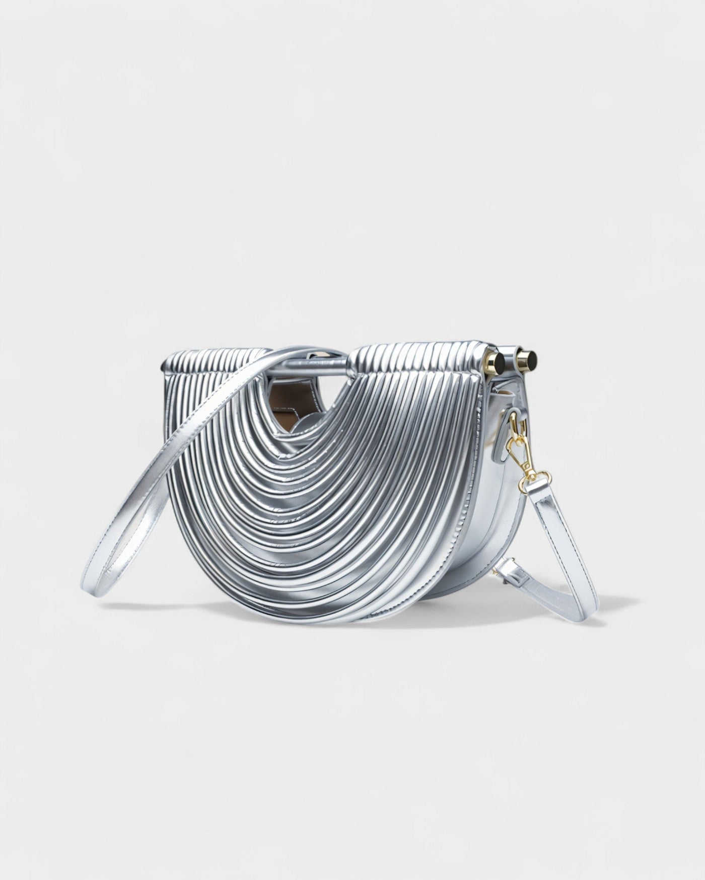 CANYA Textured Half-Moon Crossbody Clutch