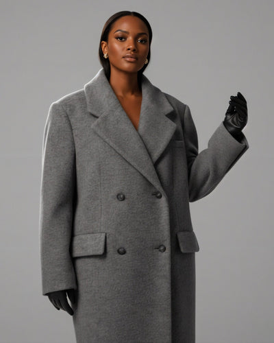 AMARY Oversized Longline Wool Coat