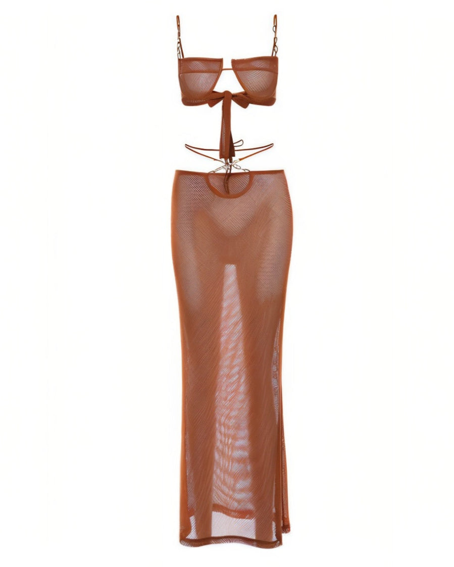 ALINA Bralette & Maxi Skirt Set