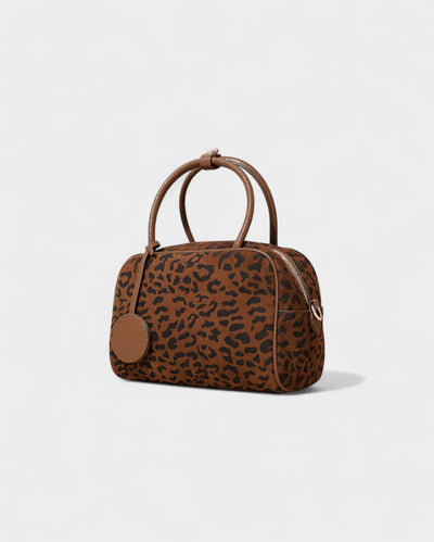 ELVINA Leopard Top-Handle Bag