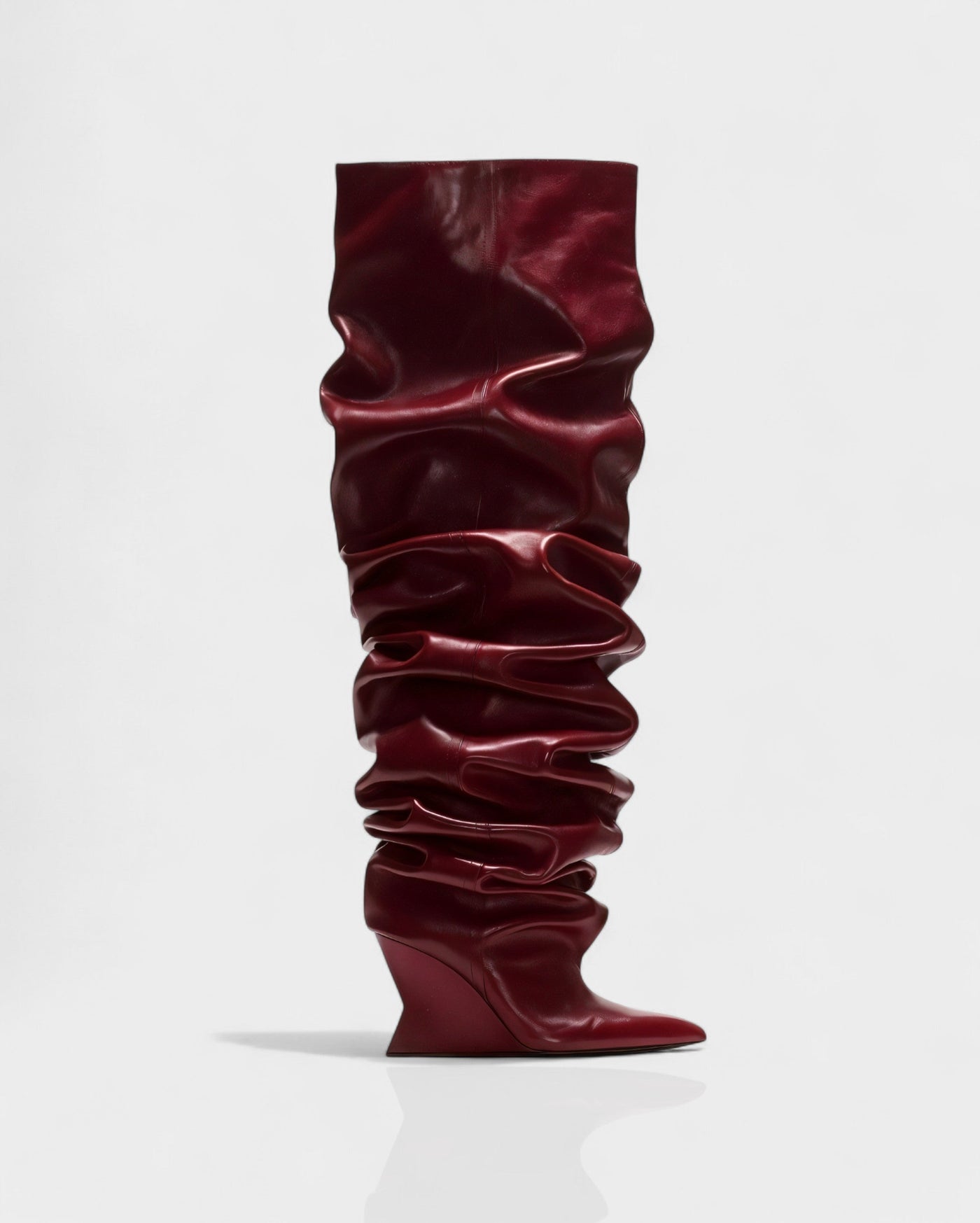 ELOURA Slouch Knee-High Wedge Heel Boots