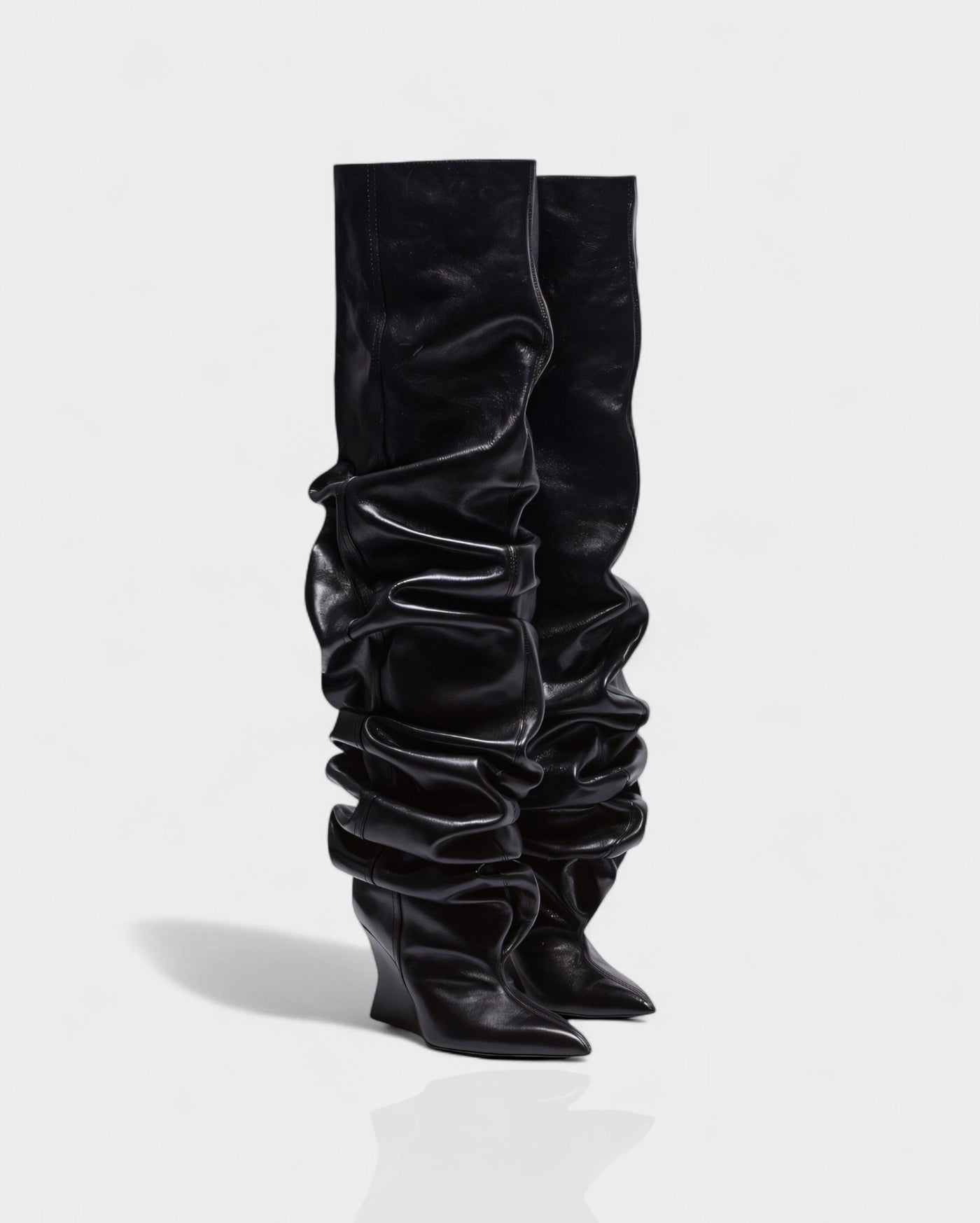 ELOURA Slouch Knee-High Wedge Heel Boots