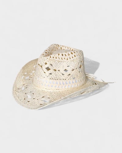 SHIELA Woven Raffia Cowboy Hat