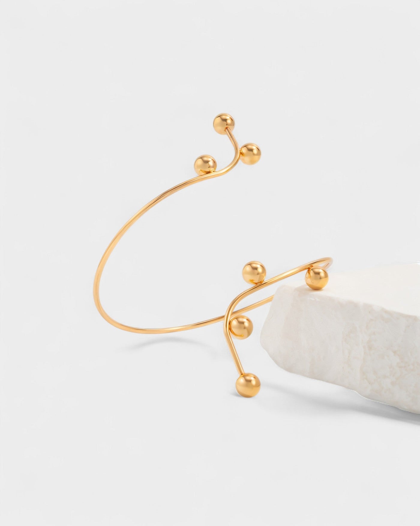 ANAYLA Metal Ball Accent Arm Cuff Bracelet