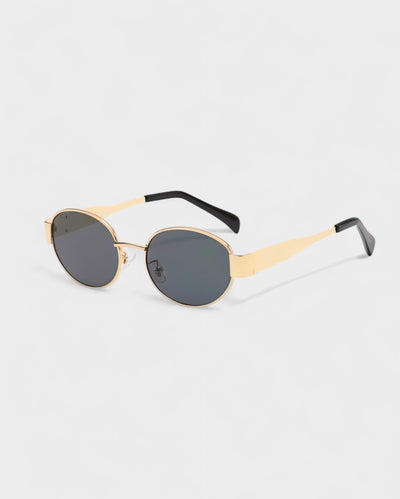 DACY Retro Slim Oval Frame Sunglasses