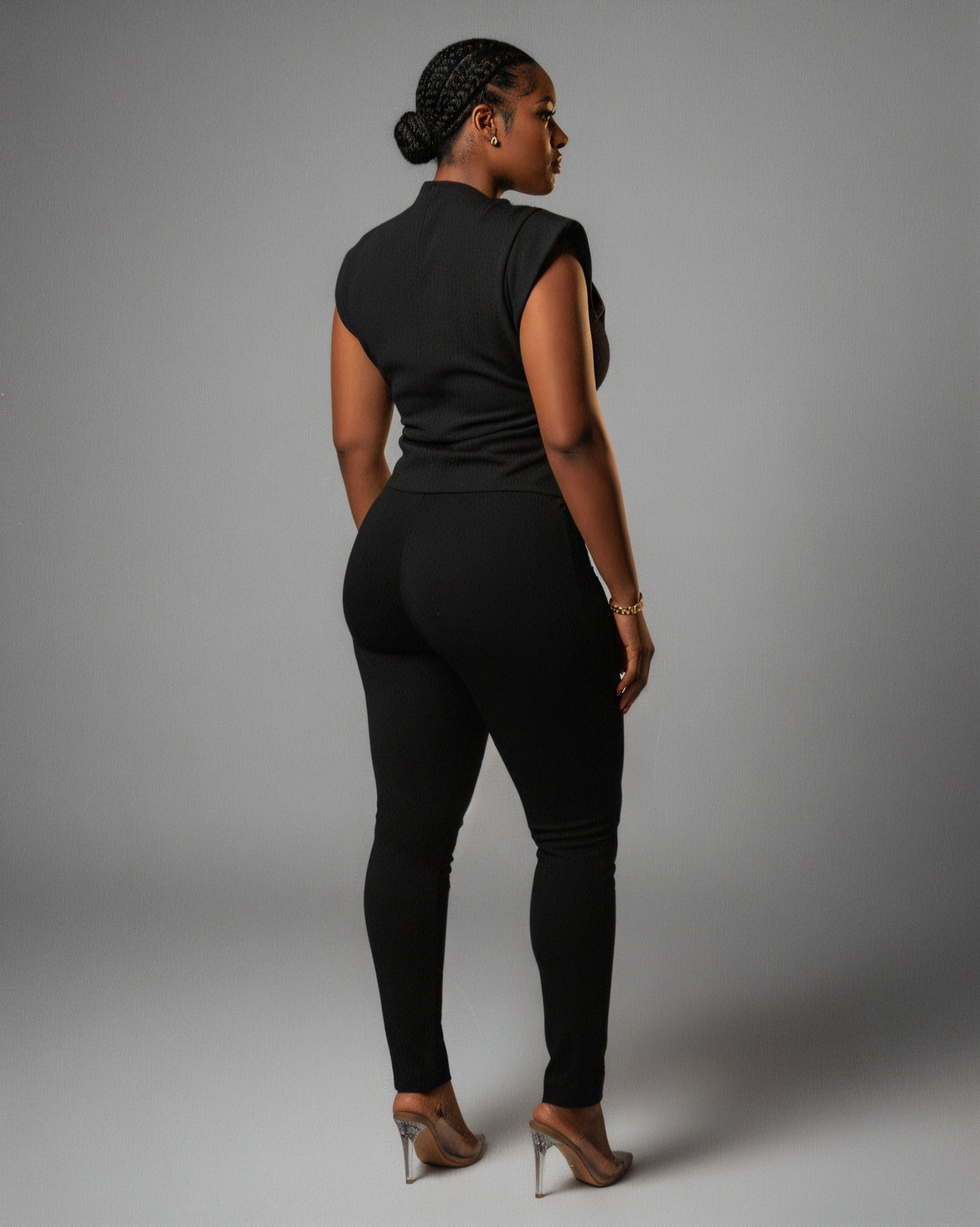 ALARMA Sculpted Asymmetric Draped Top