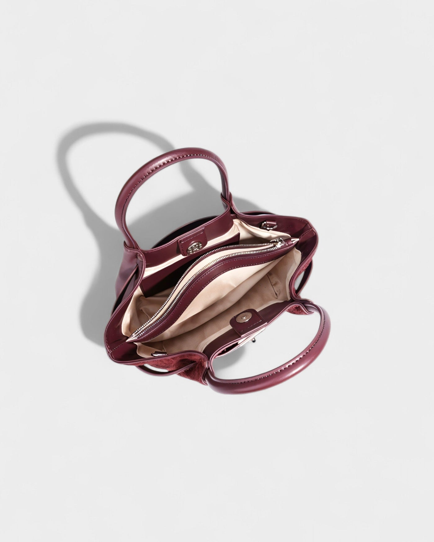 EVANNA Faux Suede Leather Shoulder Tote Bag